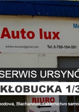 Auto-Lux Blacharstwo i Lakiernictwo samochodowe ul. Kłobucka 1/3, 02-699 Ursynów Warszawa tel.: 789 184 591